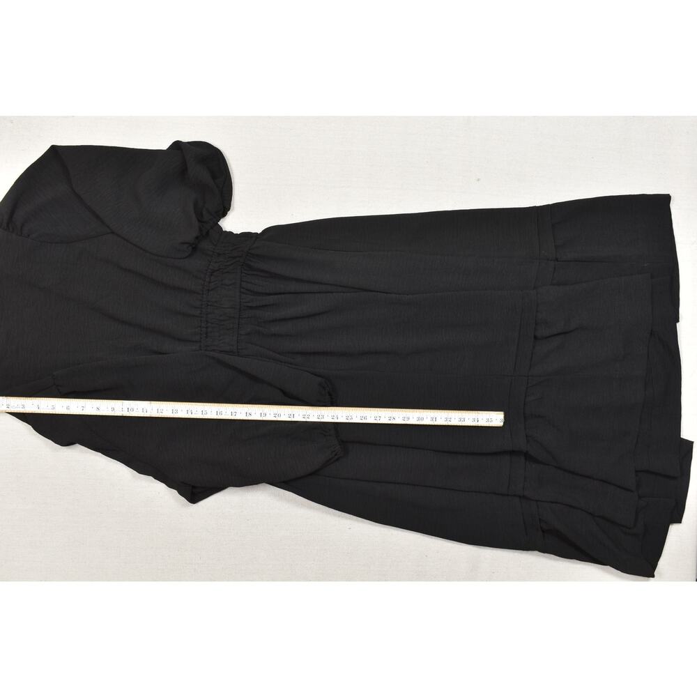 Torrid Women's Midi Tiered Shirt Dress Black Plus Size 2 2X 18-20 New With Tags - Picture 3 of 8